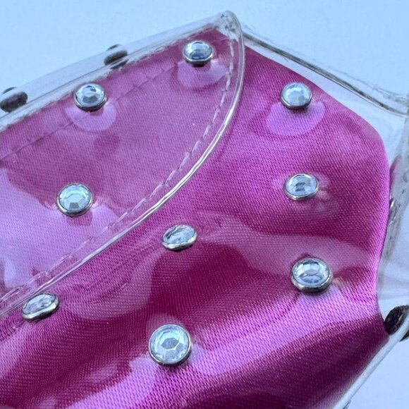 VICTORIA’s SECRET Clear Rhinestone Embellished Key Pouch with Wrist Chain - Picture 4 of 6